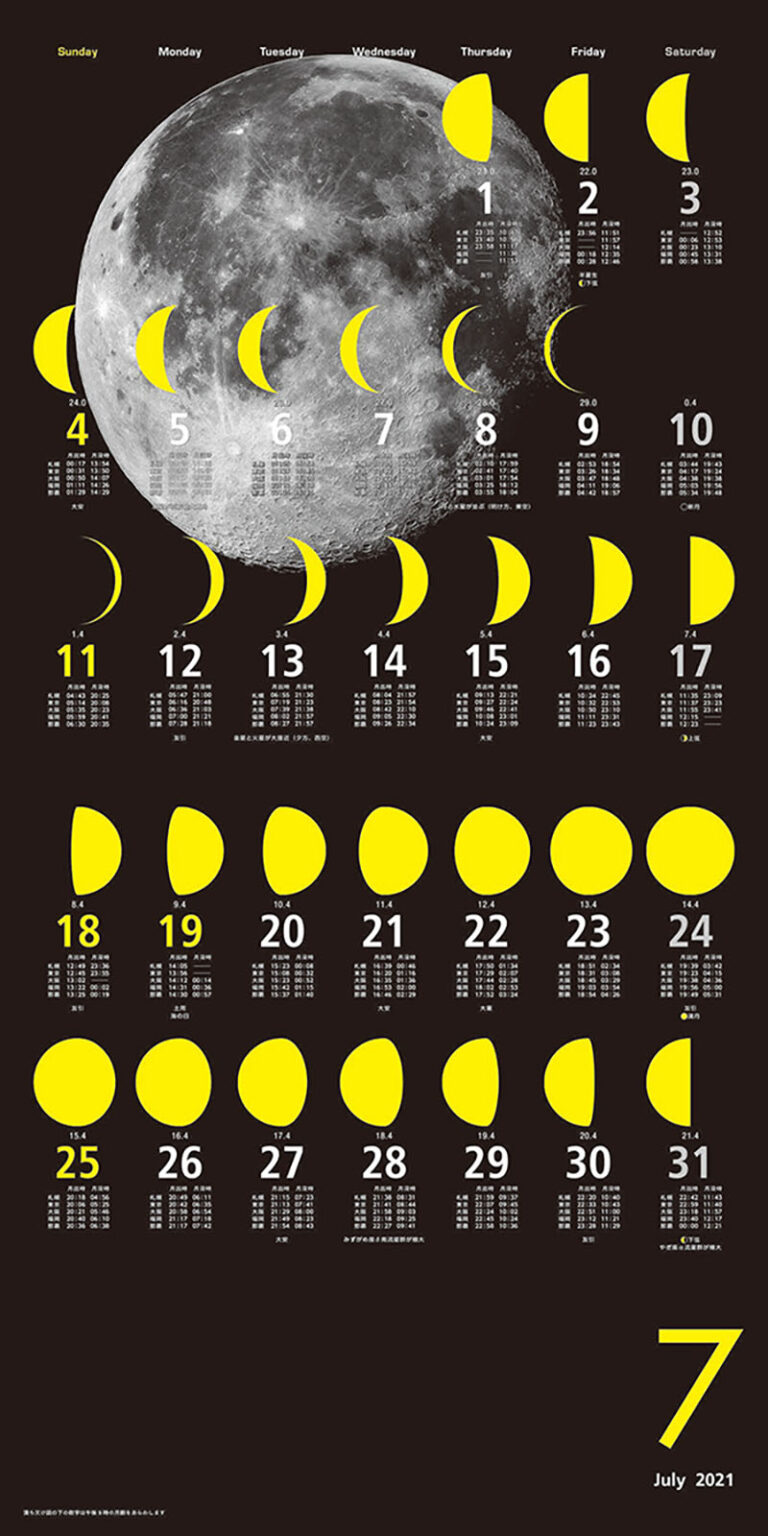 カレンダー 2021 月齢
